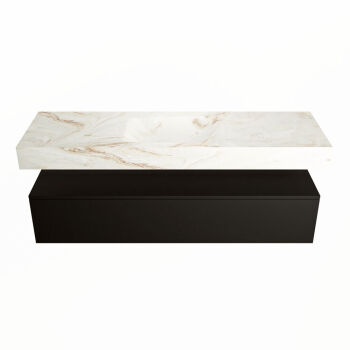 corian waschtisch set alan dlux 150 cm braun marmor frappe ADX150Urb1lM1fra