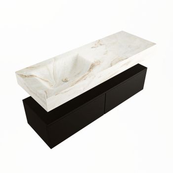 corian waschtisch set alan dlux 130 cm braun marmor frappe ADX130Urb2ll0fra