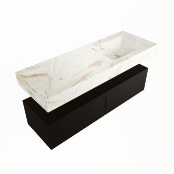 corian waschtisch set alan dlux 130 cm braun marmor frappe ADX130Urb2lR0fra