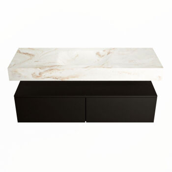corian waschtisch set alan dlux 130 cm braun marmor frappe ADX130Urb2lM1fra