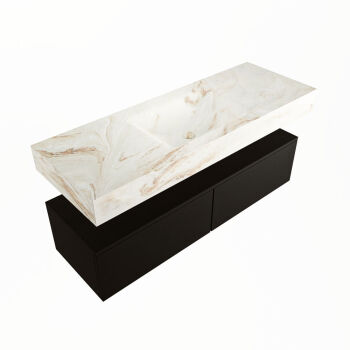 corian waschtisch set alan dlux 130 cm braun marmor frappe ADX130Urb2lM1fra