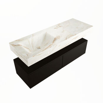 corian waschtisch set alan dlux 130 cm braun marmor frappe ADX130Urb2ll1fra