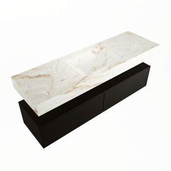 corian waschtisch set alan dlux 150 cm braun marmor frappe ADX150Urb2lM0fra