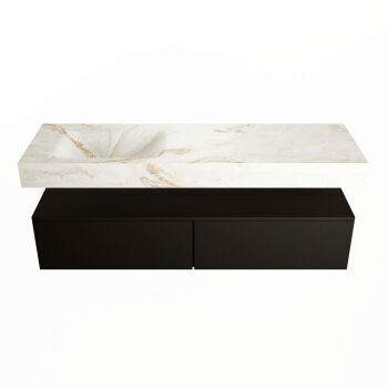 corian waschtisch set alan dlux 150 cm braun marmor frappe ADX150Urb2ll0fra
