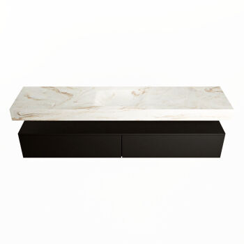 corian waschtisch set alan dlux 200 cm braun marmor frappe ADX200Urb2lM1fra