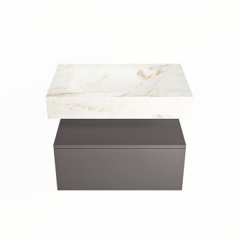 corian waschtisch set alan dlux 70 cm braun marmor frappe ADX70Dar1lM0fra