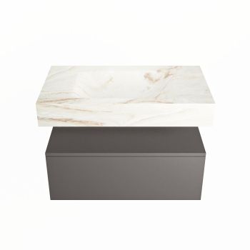 corian waschtisch set alan dlux 80 cm braun marmor frappe ADX80Dar1lM0fra