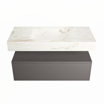 corian waschtisch set alan dlux 100 cm braun marmor frappe ADX100Dar1lM0fra