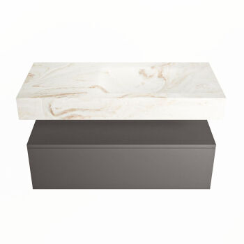 corian waschtisch set alan dlux 100 cm braun marmor frappe ADX100Dar1lR0fra