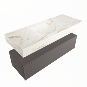 corian waschtisch set alan dlux 120 cm braun marmor frappe ADX120Dar1lM0fra