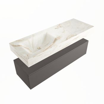 corian waschtisch set alan dlux 130 cm braun marmor frappe ADX130Dar1ll0fra