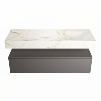 corian waschtisch set alan dlux 130 cm braun marmor frappe ADX130Dar1lR0fra