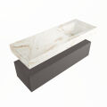 corian waschtisch set alan dlux 130 cm braun marmor frappe ADX130Dar1lR1fra