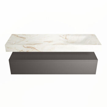 corian waschtisch set alan dlux 150 cm braun marmor frappe ADX150Dar1lR0fra
