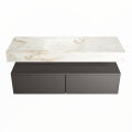 corian waschtisch set alan dlux 130 cm braun marmor frappe ADX130Dar2lM0fra