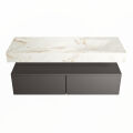 corian waschtisch set alan dlux 130 cm braun marmor frappe ADX130Dar2lR0fra