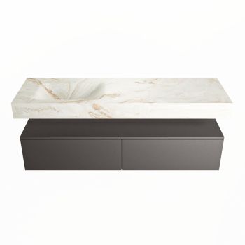 corian waschtisch set alan dlux 150 cm braun marmor frappe ADX150Dar2ll0fra