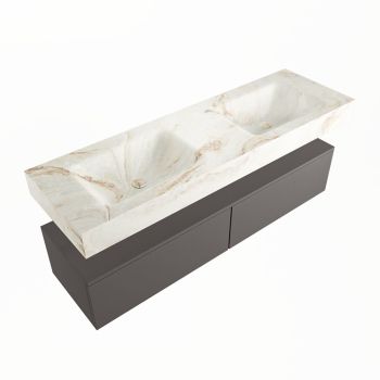 corian waschtisch set alan dlux 150 cm braun marmor frappe ADX150Dar2lD0fra