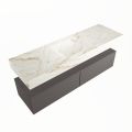 corian waschtisch set alan dlux 150 cm braun marmor frappe ADX150Dar2lM1fra
