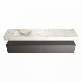 corian waschtisch set alan dlux 200 cm braun marmor frappe ADX200Dar2ll0fra