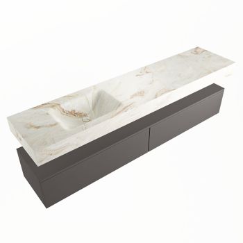 corian waschtisch set alan dlux 200 cm braun marmor frappe ADX200Dar2ll0fra