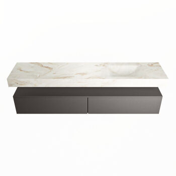 corian waschtisch set alan dlux 200 cm braun marmor frappe ADX200Dar2lR0fra