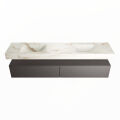 corian waschtisch set alan dlux 200 cm braun marmor frappe ADX200Dar2lD0fra
