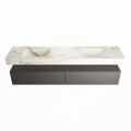 corian waschtisch set alan dlux 200 cm braun marmor frappe ADX200Dar2lD2fra