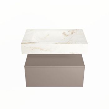 corian waschtisch set alan dlux 70 cm braun marmor frappe ADX70Smo1lM0fra