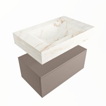 corian waschtisch set alan dlux 70 cm braun marmor frappe ADX70Smo1lM0fra