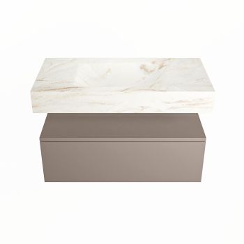 corian waschtisch set alan dlux 90 cm braun marmor frappe ADX90Smo1lM0fra