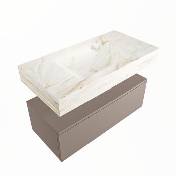corian waschtisch set alan dlux 90 cm braun marmor frappe ADX90Smo1lM0fra