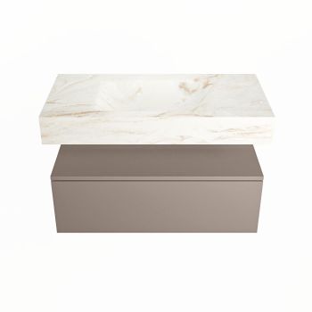 corian waschtisch set alan dlux 90 cm braun marmor frappe ADX90Smo1lM1fra