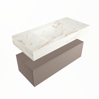 corian waschtisch set alan dlux 100 cm braun marmor frappe ADX100Smo1lM0fra
