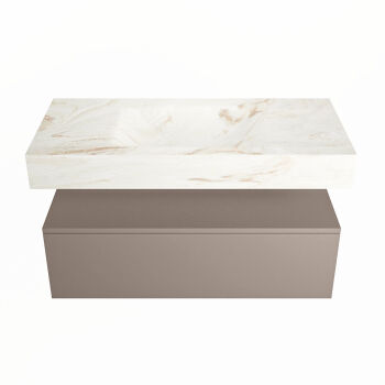 corian waschtisch set alan dlux 100 cm braun marmor frappe ADX100Smo1lM1fra