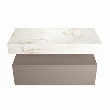 corian waschtisch set alan dlux 100 cm braun marmor frappe ADX100Smo1lR1fra
