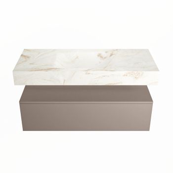 corian waschtisch set alan dlux 110 cm braun marmor frappe ADX110Smo1lM0fra
