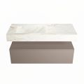 corian waschtisch set alan dlux 110 cm braun marmor frappe ADX110Smo1ll1fra