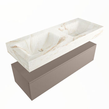 corian waschtisch set alan dlux 120 cm braun marmor frappe ADX120Smo1lD0fra