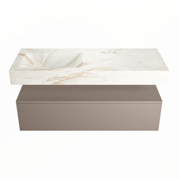 corian waschtisch set alan dlux 120 cm braun marmor frappe ADX120Smo1ll1fra