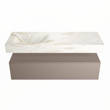 corian waschtisch set alan dlux 130 cm braun marmor frappe ADX130Smo1ll0fra