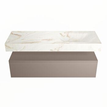 corian waschtisch set alan dlux 130 cm braun marmor frappe ADX130Smo1lR0fra
