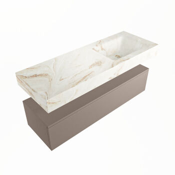 corian waschtisch set alan dlux 130 cm braun marmor frappe ADX130Smo1lR0fra