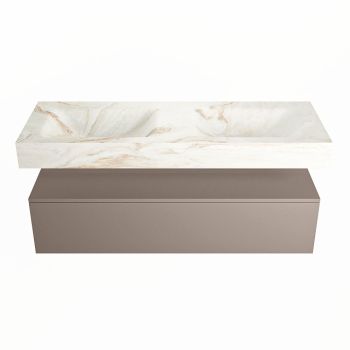 corian waschtisch set alan dlux 130 cm braun marmor frappe ADX130Smo1lD0fra