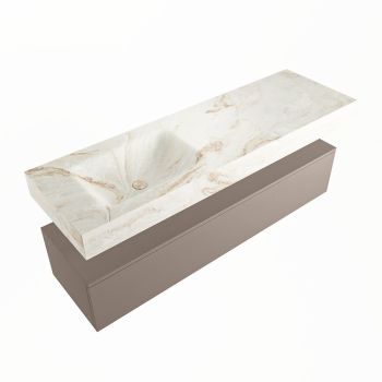 corian waschtisch set alan dlux 150 cm braun marmor frappe ADX150Smo1ll0fra