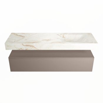 corian waschtisch set alan dlux 150 cm braun marmor frappe ADX150Smo1lR1fra