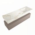corian waschtisch set alan dlux 150 cm braun marmor frappe ADX150Smo1lR1fra