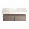 corian waschtisch set alan dlux 120 cm braun marmor frappe ADX120Smo2lM0fra