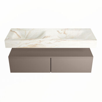 corian waschtisch set alan dlux 130 cm braun marmor frappe ADX130Smo2lD0fra