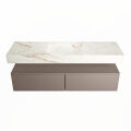 corian waschtisch set alan dlux 150 cm braun marmor frappe ADX150Smo2lM0fra